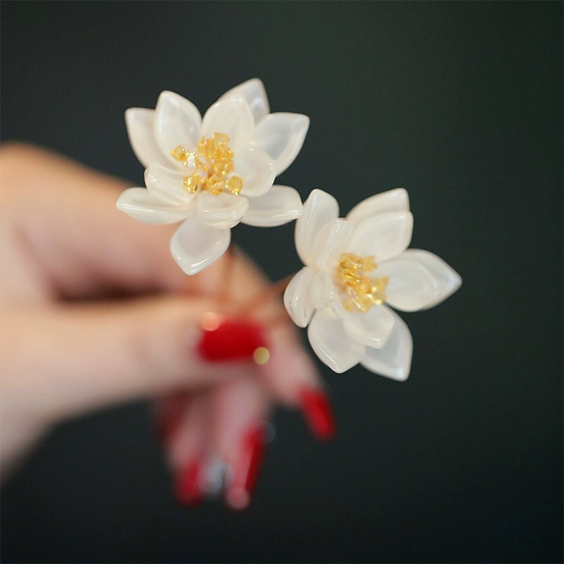 1Pair Vintage Hairpin Glazed F - đánh giá và giá Hanbok Hair Pin