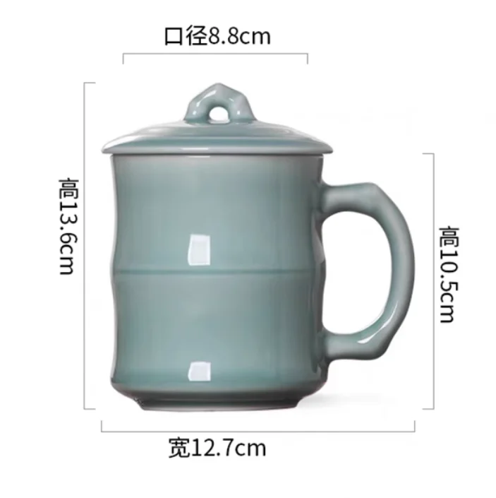 Celadon teacup with lid and ha - đánh giá và giá Celadon Ceramic Cup