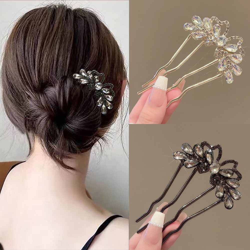 Fashion Rhinestones U-Shaped H - đánh giá và giá Hanbok Hair Pin