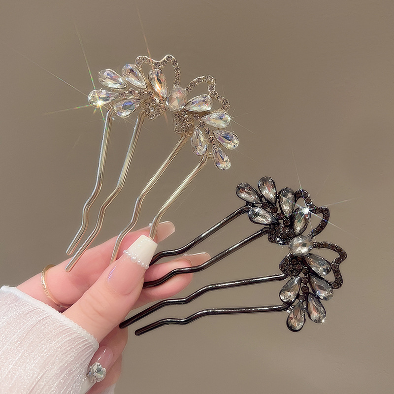 Fashion Rhinestones U-Shaped H - đánh giá và giá Hanbok Hair Pin