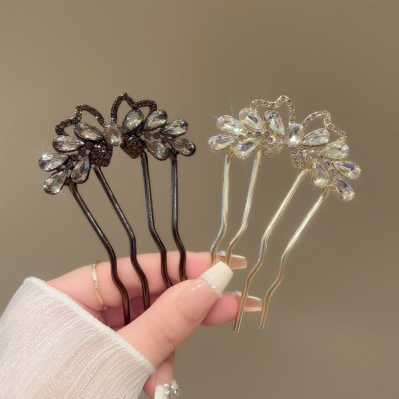 Fashion Rhinestones U-Shaped H - đánh giá và giá Hanbok Hair Pin