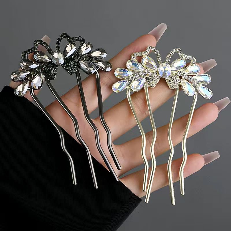 Fashion Rhinestones U-Shaped H - đánh giá và giá Hanbok Hair Pin