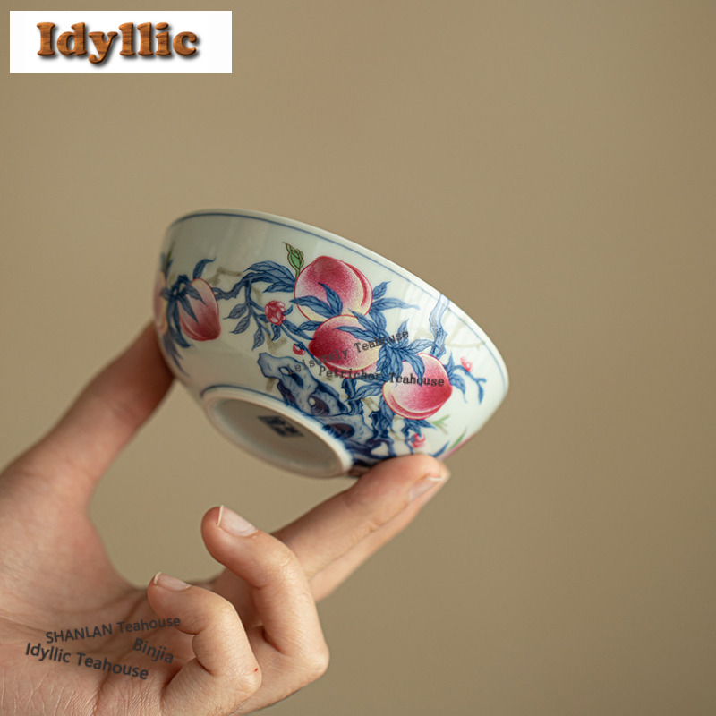 100ml Celadon Longevity Peach  - đánh giá và giá Celadon Ceramic Cup