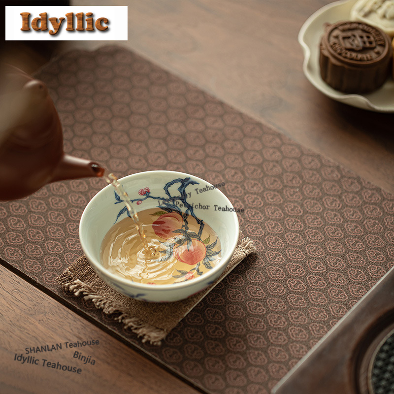 100ml Celadon Longevity Peach  - đánh giá và giá Celadon Ceramic Cup