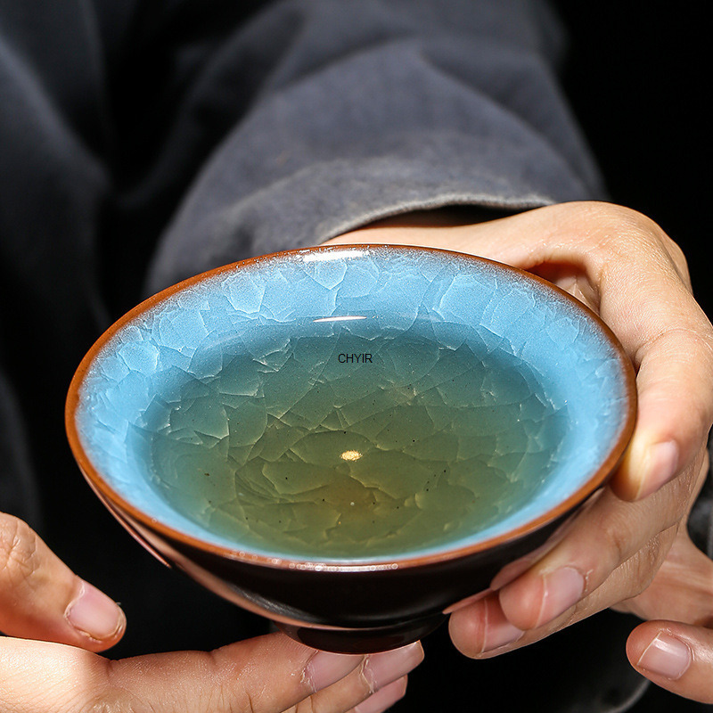 Large Ge Kiln Ice Crack Tea Cu - đánh giá và giá Celadon Ceramic Cup