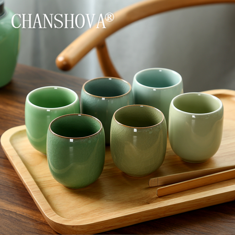 CHANSHOVA-Porcelain Tea Cup Se - đánh giá và giá Celadon Ceramic Cup