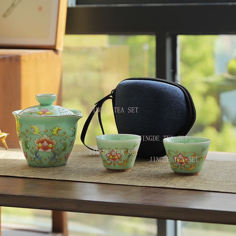 Celadon one pot two cups trave - đánh giá và giá Celadon Ceramic Cup
