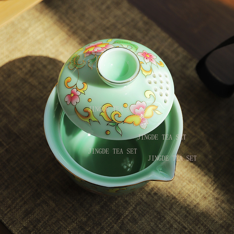 Celadon one pot two cups trave - đánh giá và giá Celadon Ceramic Cup