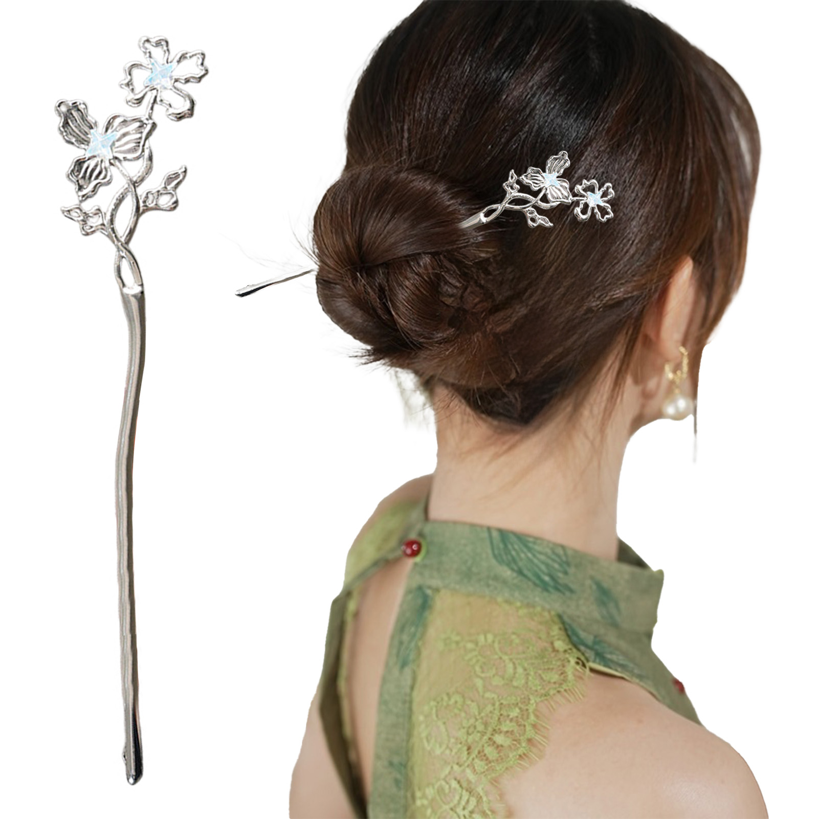 Metal Butterfly Hair Sticks Ch - đánh giá và giá Hanbok Hair Pin