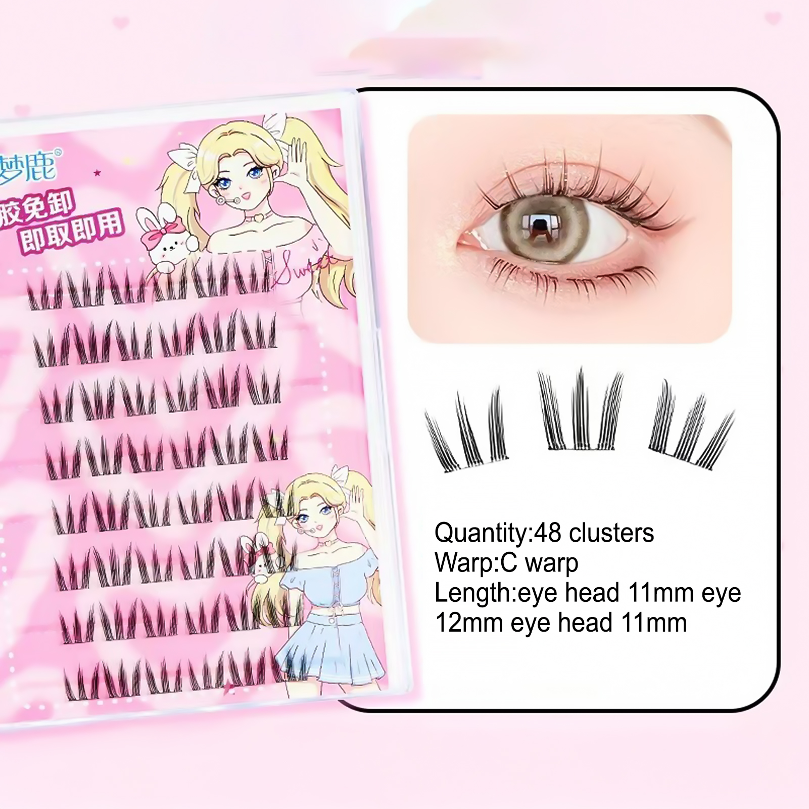 Women DIY Curling Eyelash Clus - đánh giá và giá Korean Women Lifestyle