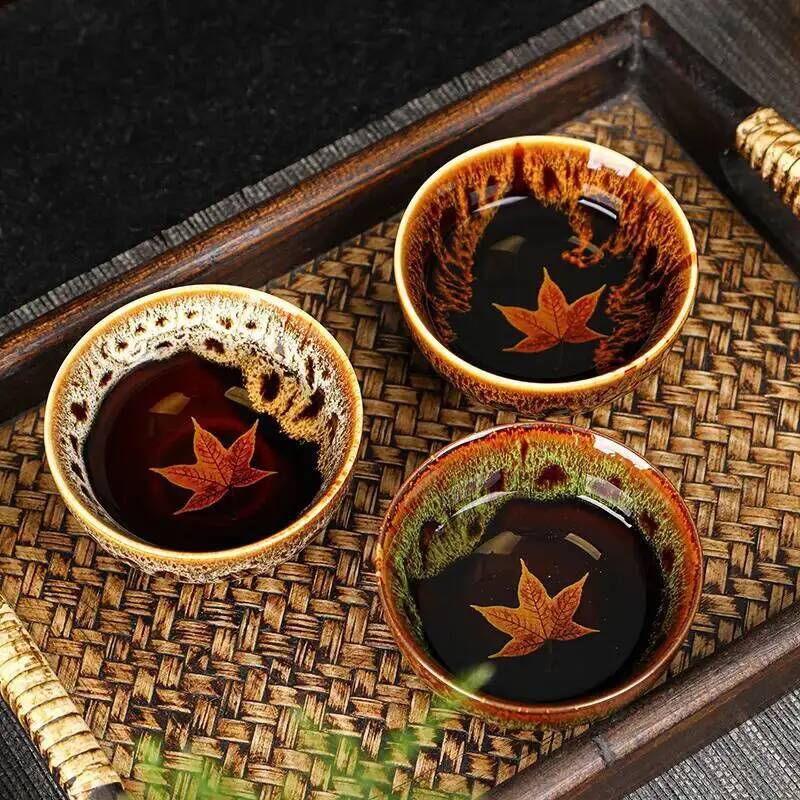 Maple Leaf Tea Cup Kiln Change - đánh giá và giá Celadon Ceramic Cup