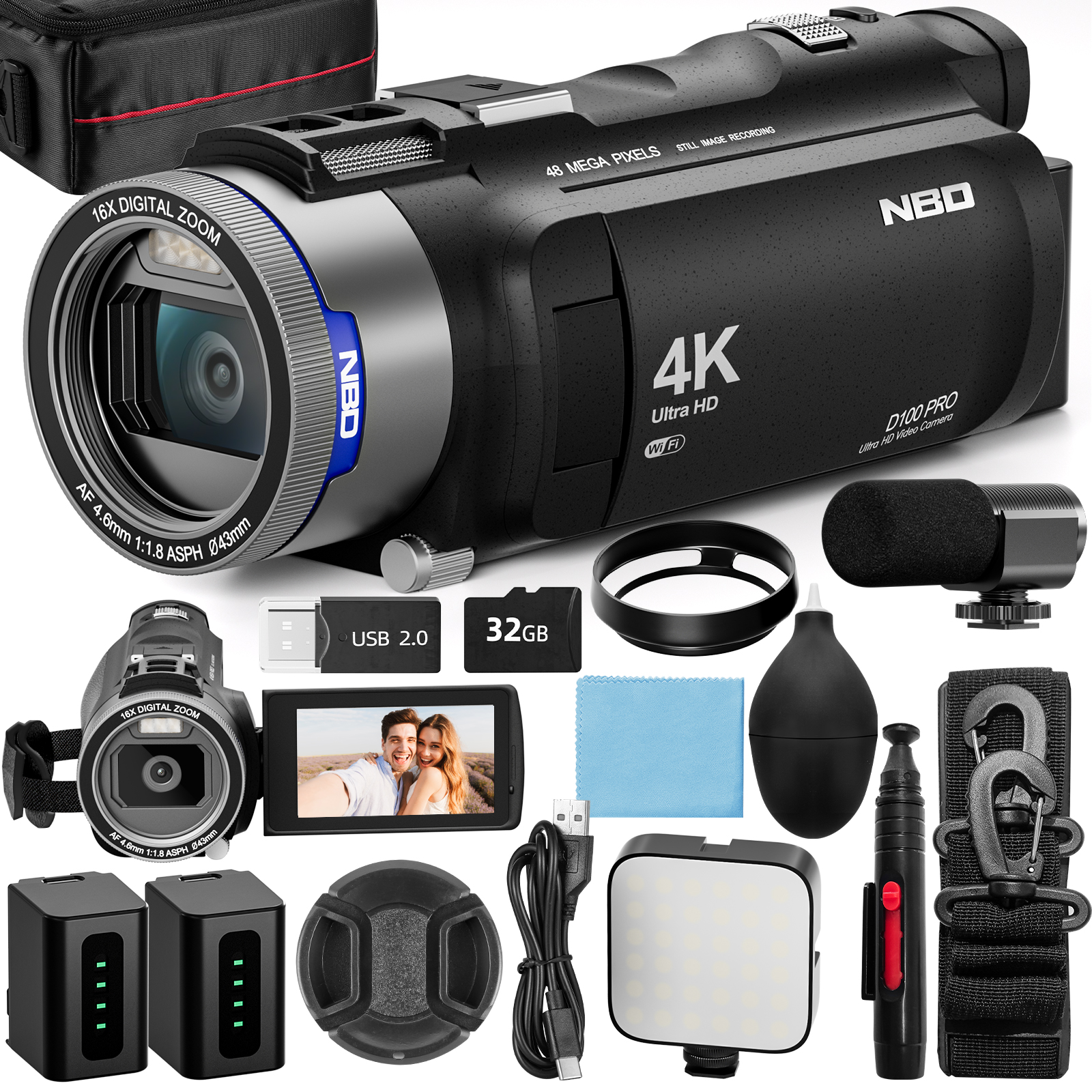 NBD 4K HD&48MP Camcorder Video - đánh giá và giá Lifestyle In Korean