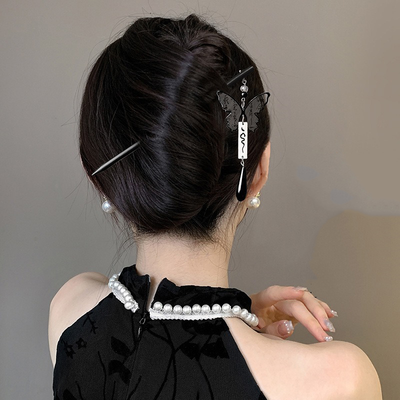 1pc Chinese Ancient Style Ink  - đánh giá và giá Hanbok Hair Pin