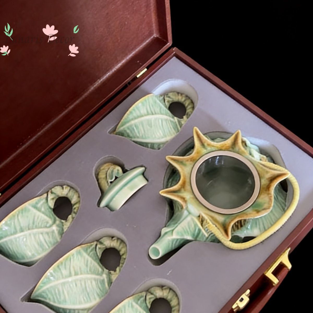 The whole set of ceramic beam  - đánh giá và giá Celadon Ceramic Cup