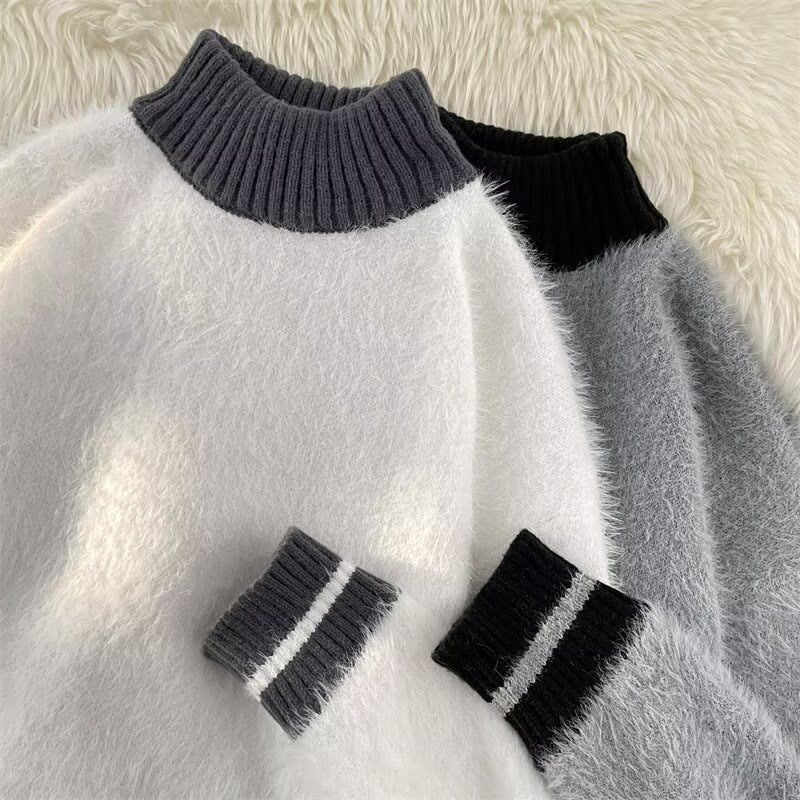 Fur Collar Pullovers Estampado - đánh giá và giá Modern Korean Lifestyle