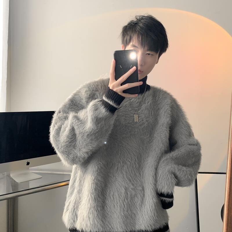 Fur Collar Pullovers Estampado - đánh giá và giá Modern Korean Lifestyle