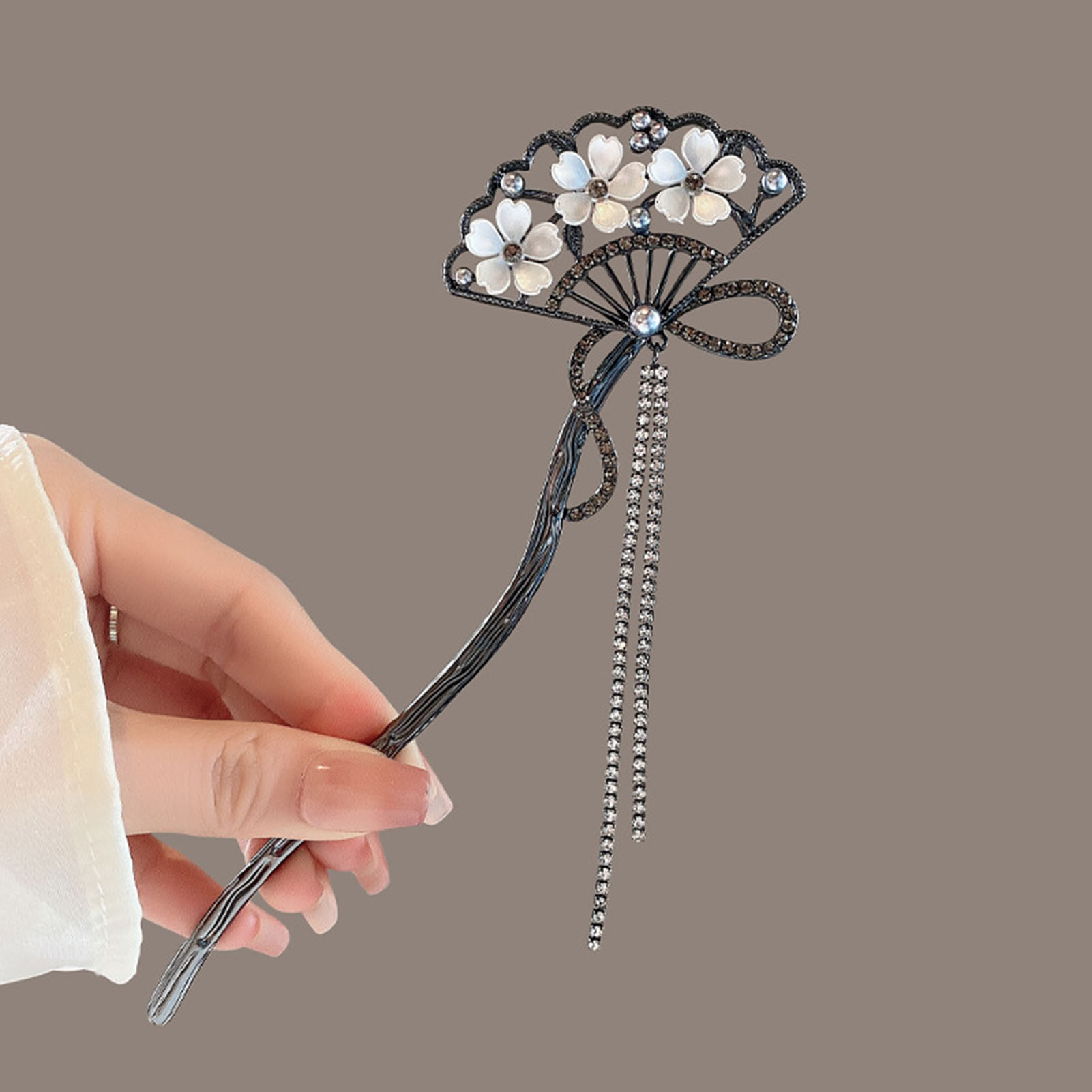 Vintage Flower Fan Shaped Hair - đánh giá và giá Hanbok Hair Pin