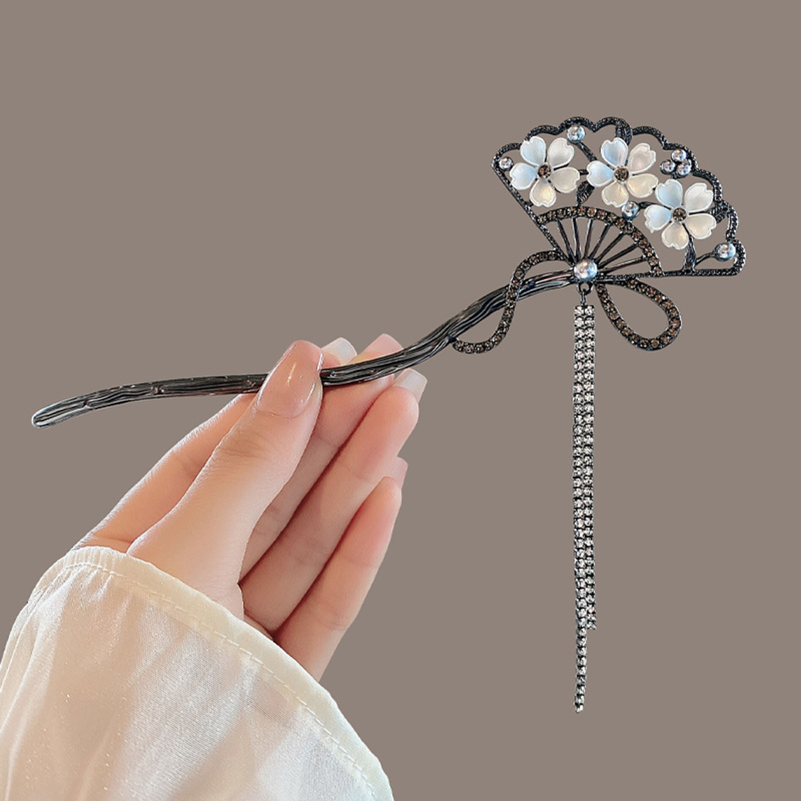 Vintage Flower Fan Shaped Hair - đánh giá và giá Hanbok Hair Pin